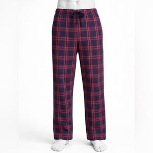 Tommy Hilfiger Red & Navy Plaid Fleece Lounge/PJ Pants
